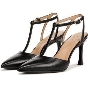 Naturalizer Womens Astrid Pumps US 7.5 Wide EU 38 Black Leather NWOB